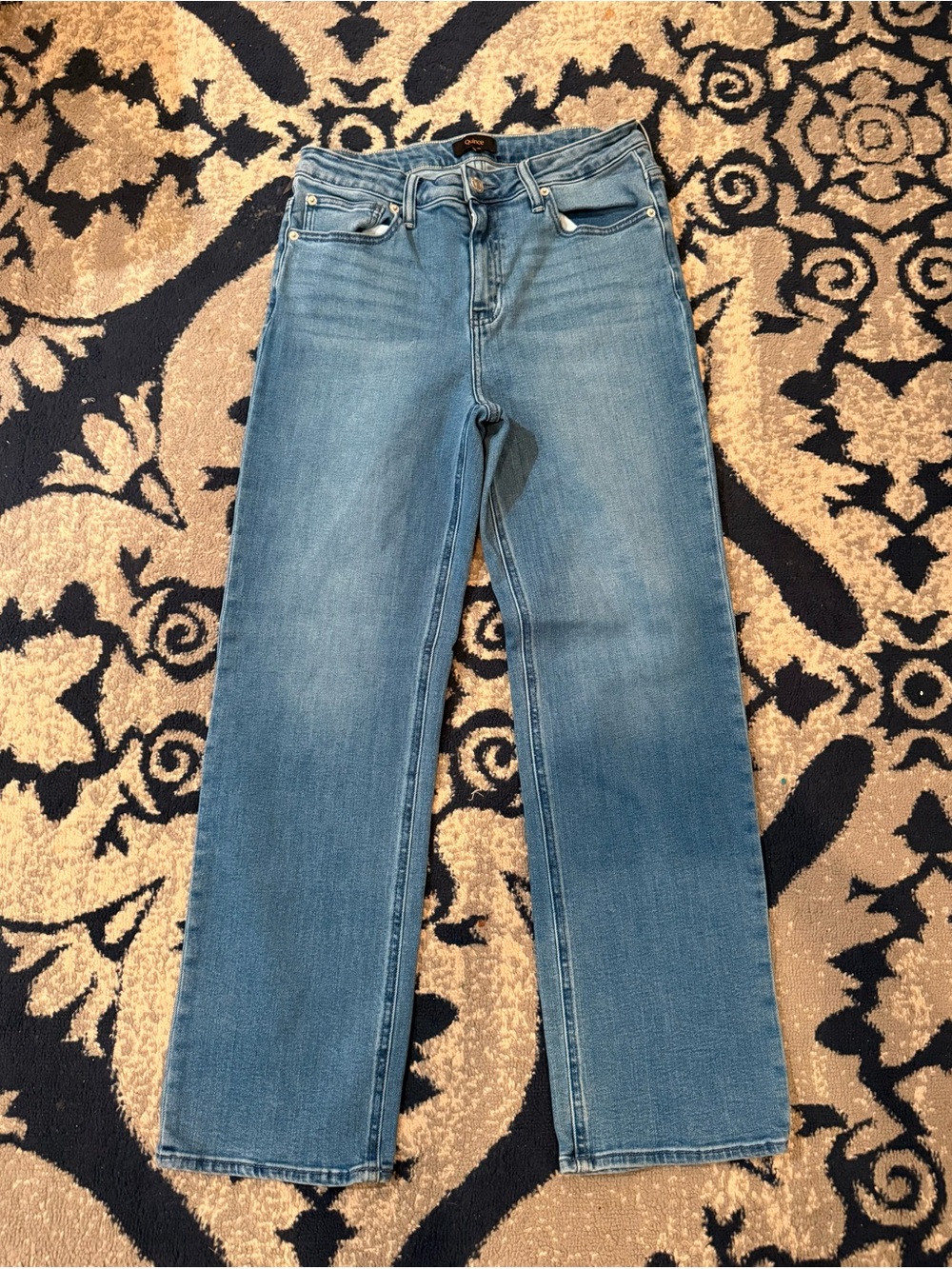 Quince Straight-Leg Light Blue Jeans